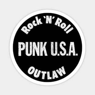 PUNK USA / / Vintage Faded Style Punk Design Magnet